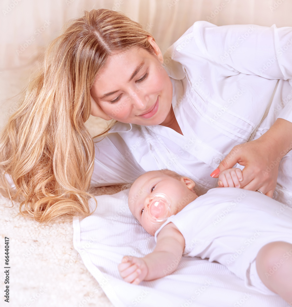 Happy mother with newborn baby Happy mother with newborn baby