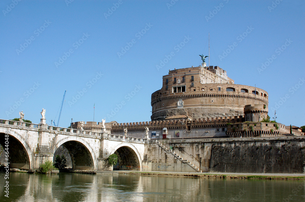 Rome view from the bridge over the Tiber river - Rome - Italy