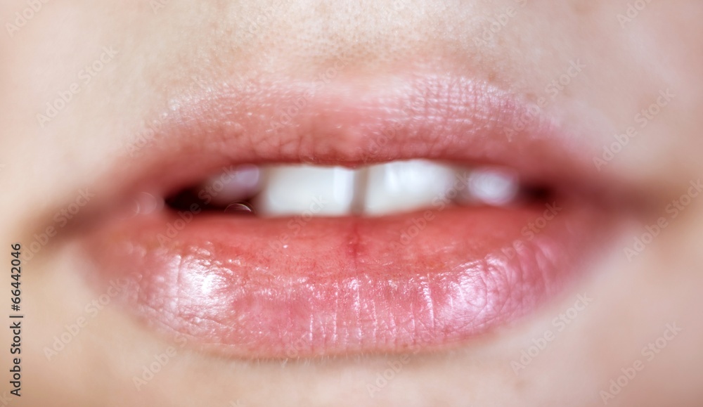 Fototapeta premium The lips of my beautiful and beloved girlfriend