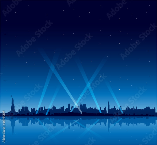 New York city at night copyspace background