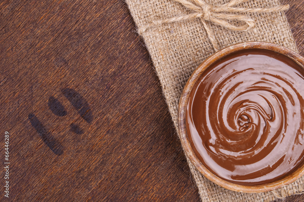 Bowl of chocolate cream Bowl of chocolate cream