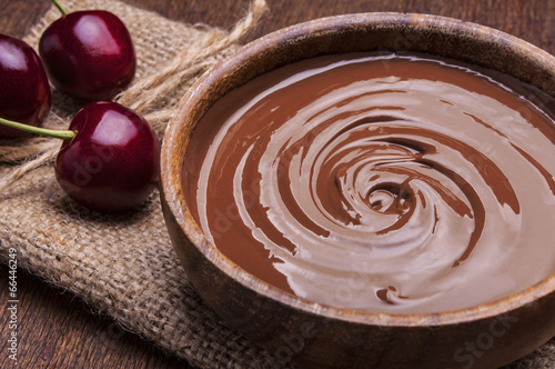 Bowl of chocolate cream