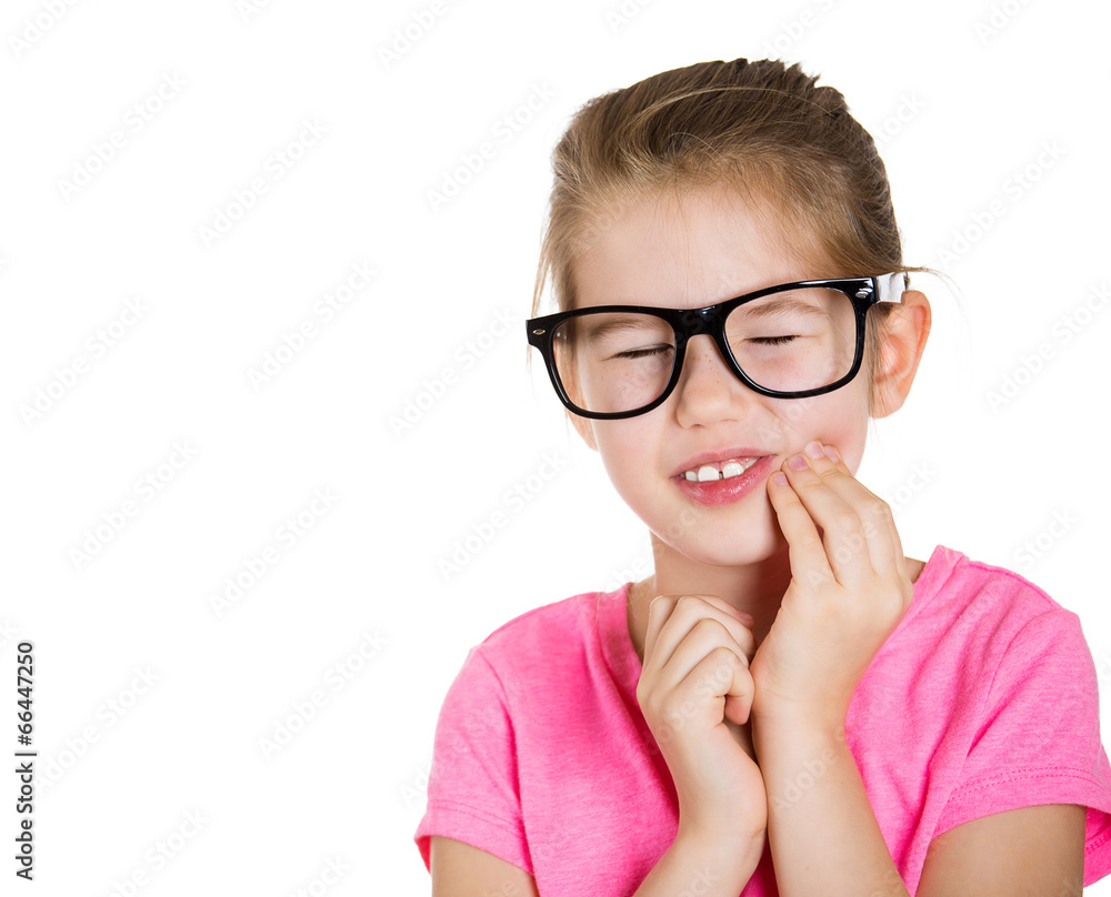 Little girl with toothache