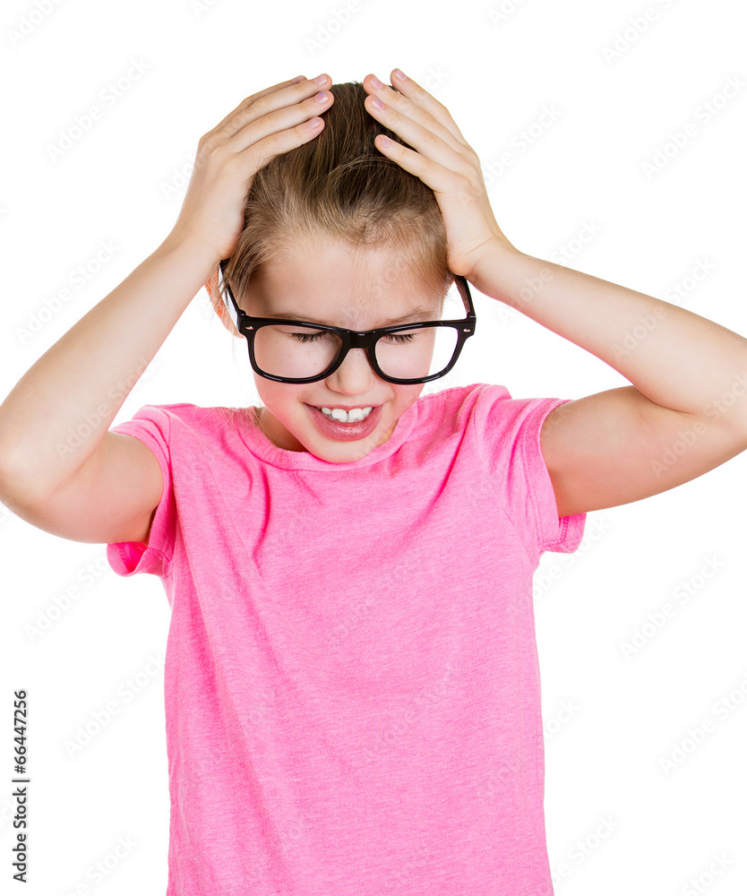 Stressed little girl Stressed little girl