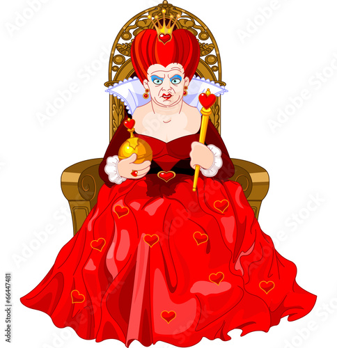 Angry Queen on throne