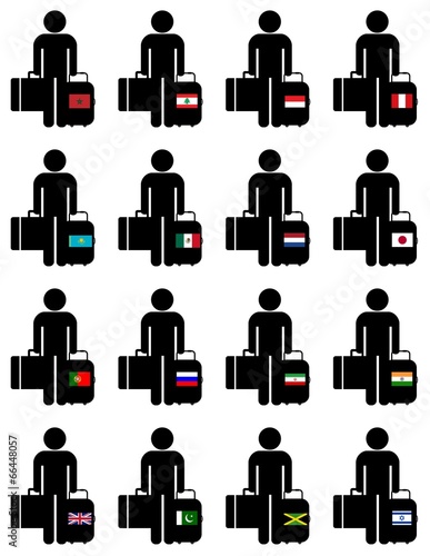 Touristes internationaux en 16 icônes