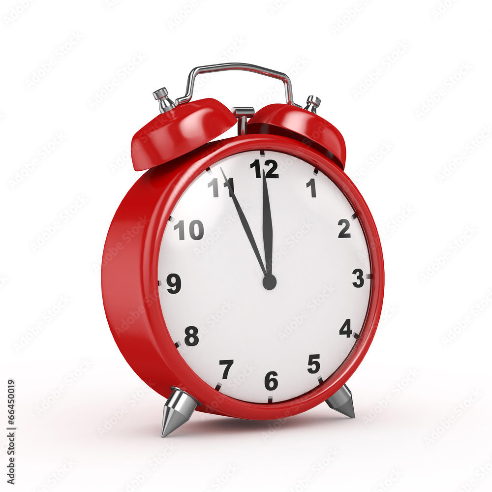 3d Alarm Clock Perspective - isolated 3d Alarm Clock Perspective - isolated