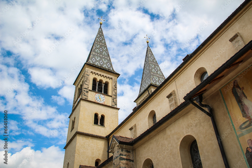 Fototapeta premium Church & Cloudy Sky