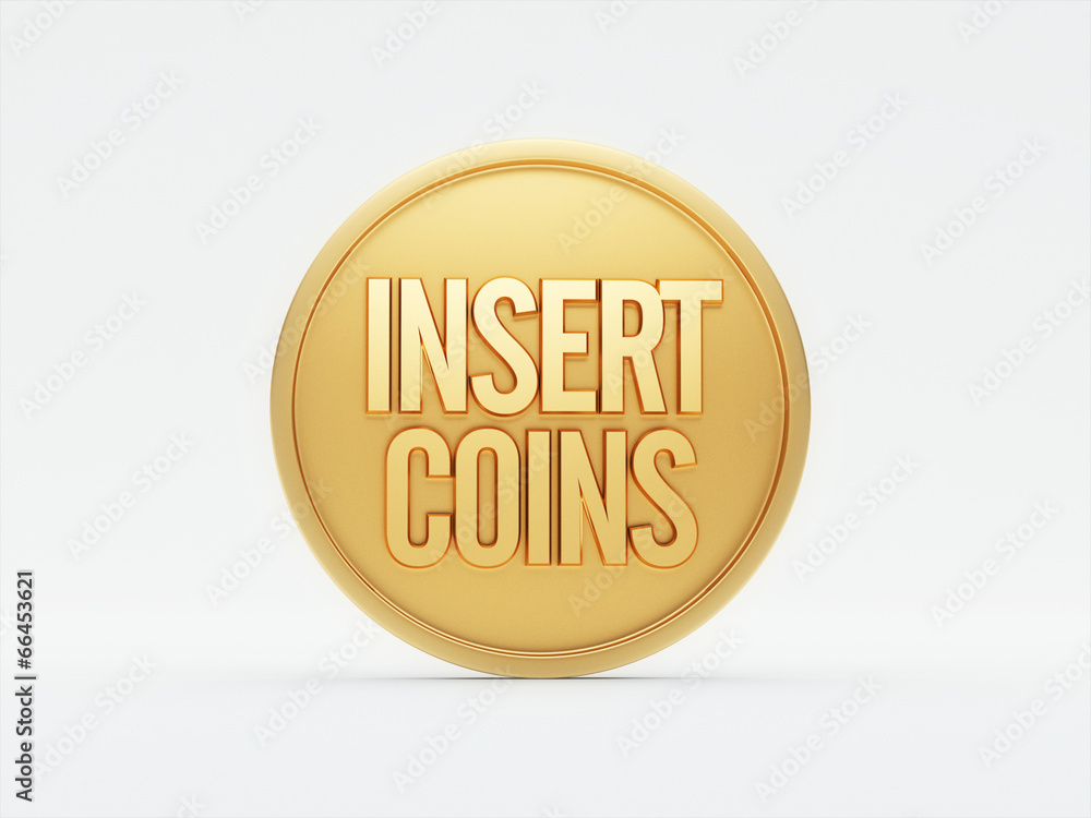 Insert Coins Concept Insert Coins Concept