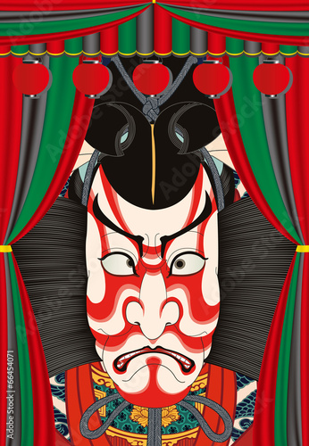 歌川豊国 市川海老蔵 二九亭白猿のイメージイラスト