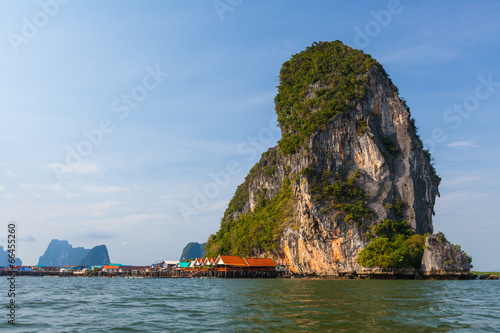 Fisherman village at Panyee island, Phang-nga, Thailand photo