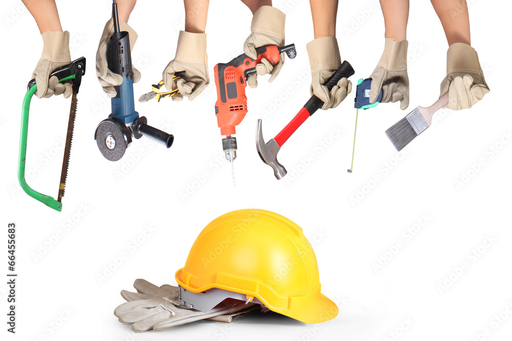 Selection of tools in the shape of a house Selection of tools in the shape of a house