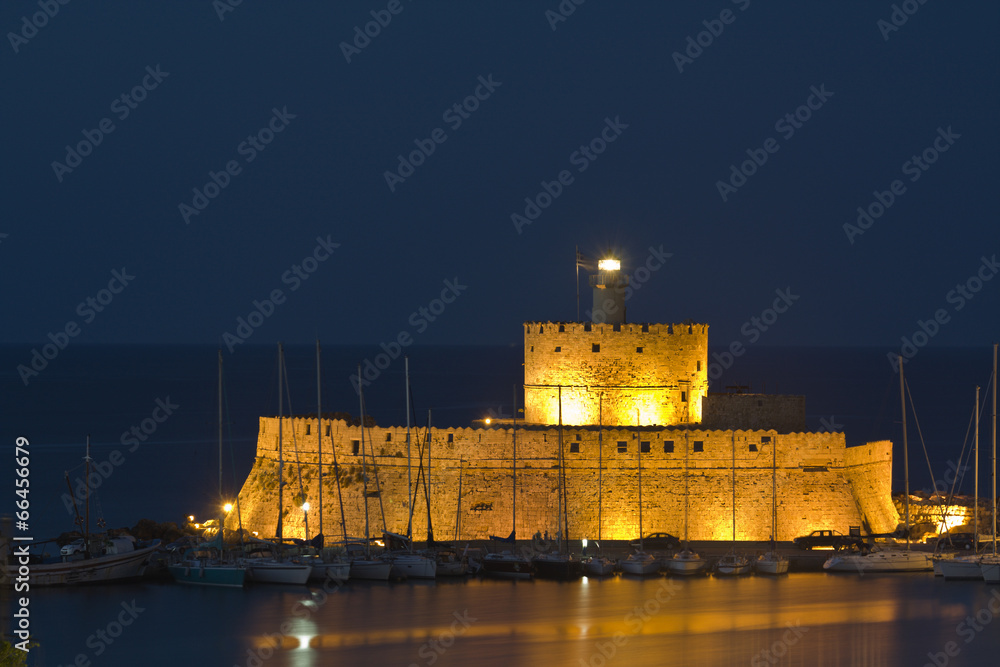 Saint Nikolaos fortress at Rhodes island in Greece