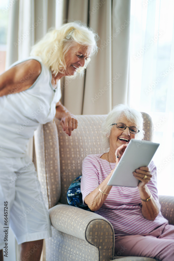 Laughing wifi grannies