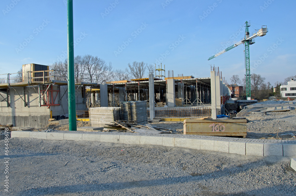 New building during construction New building during construction