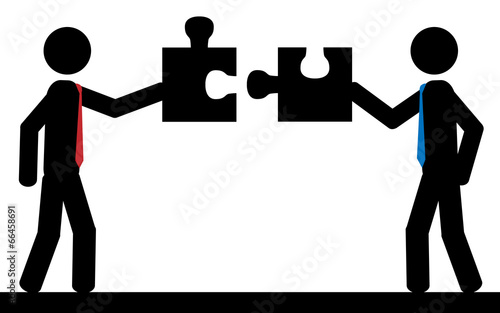 Men with puzzle