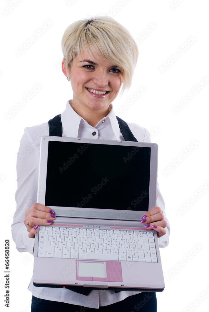 Young attractive woman with laptop Young attractive woman with laptop