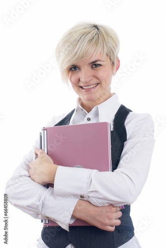 Beautiful businesswoman with laptop