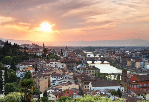 Panorama of Florence at sunset. Top view © vesta48