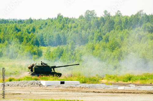 The 152 mm howitzer 2S19 Msta-S. Russia