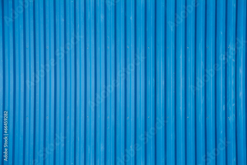 Blue corrugated metal sheet texture background