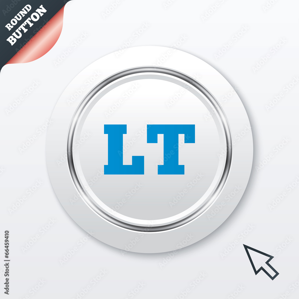 Lithuanian language sign icon. LT translation Lithuanian language sign icon. LT translation