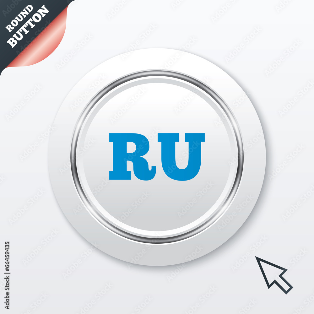 Russian language sign icon. RU translation Russian language sign icon. RU translation