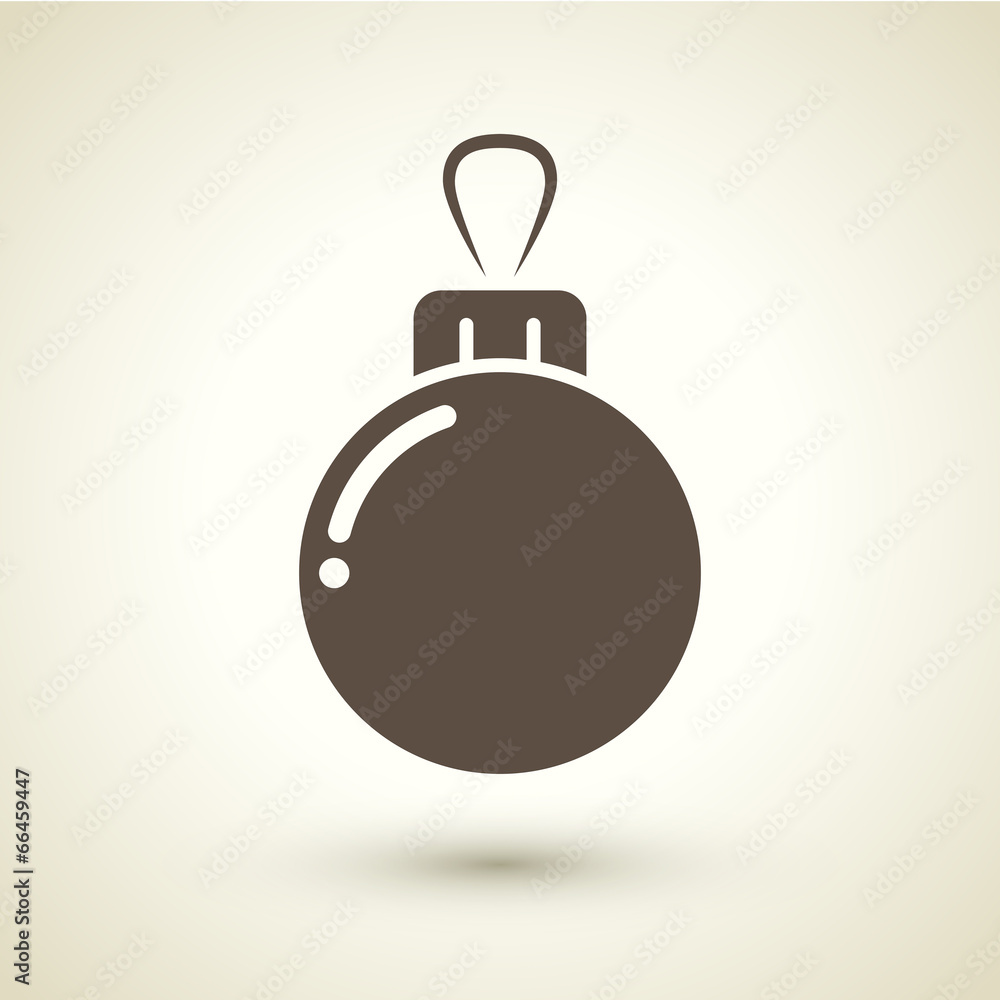 retro style christmas ball icon retro style christmas ball icon