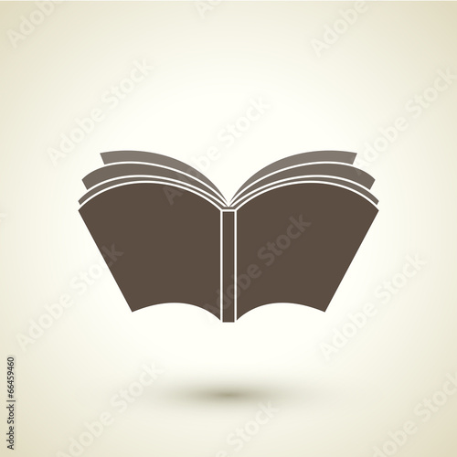 retro style open book icon