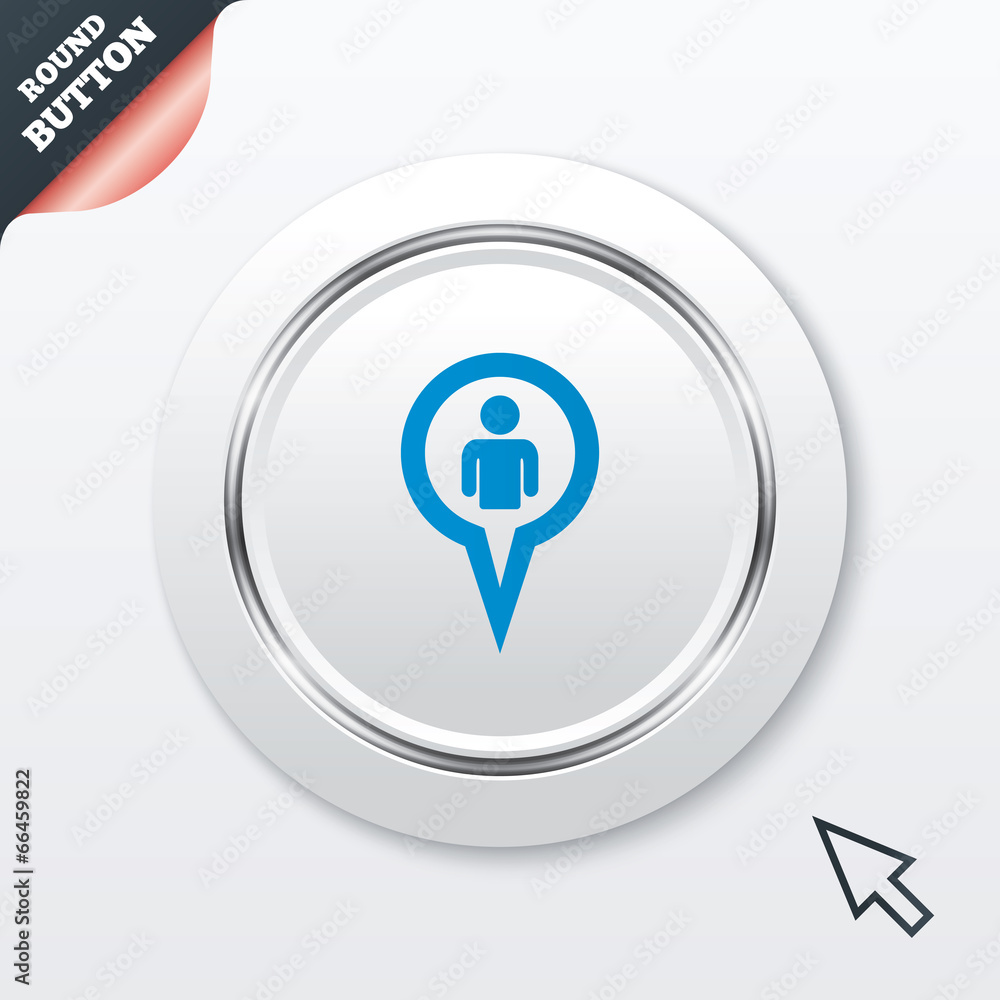 Map pointer user sign icon. Marker symbol. Map pointer user sign icon. Marker symbol.