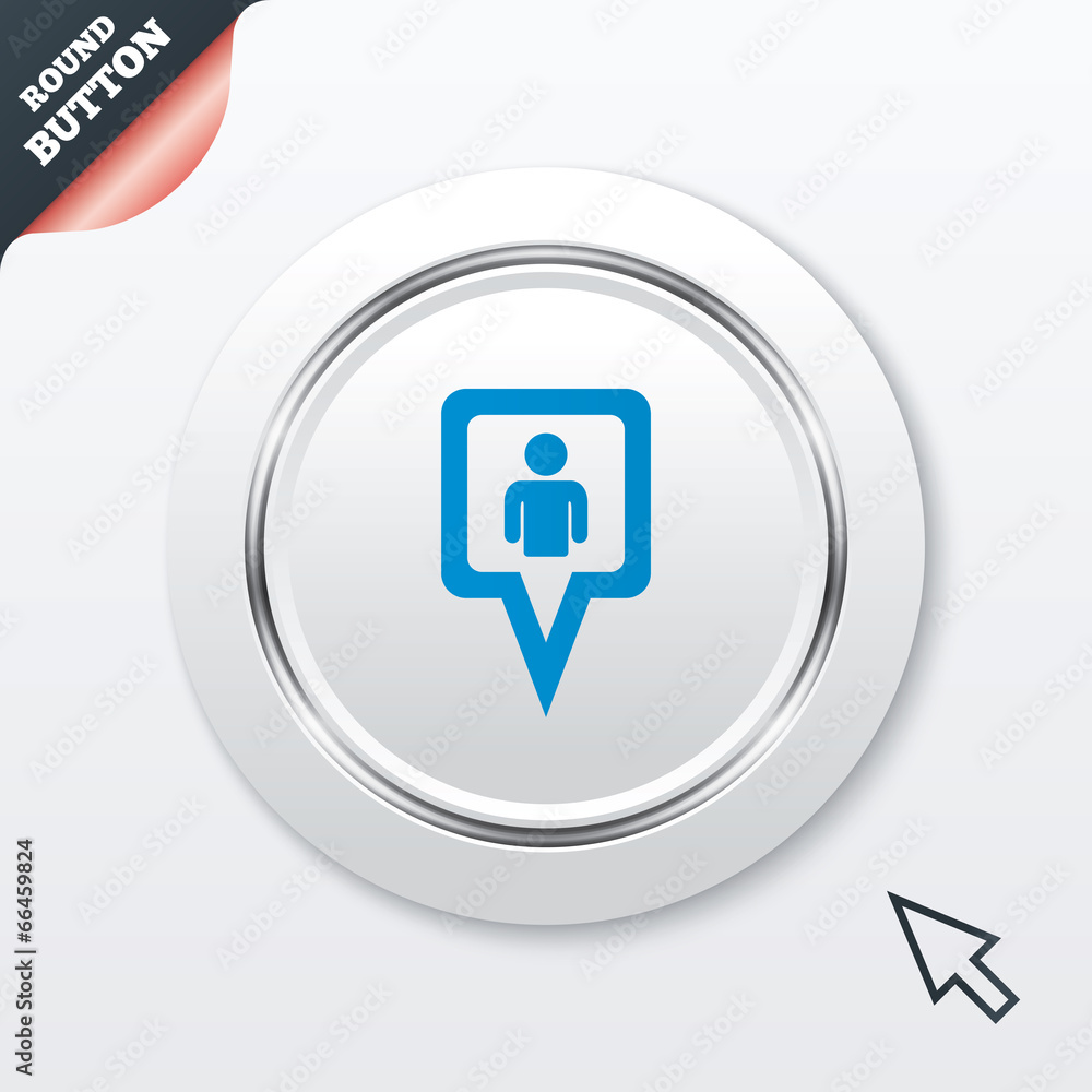 Map pointer user sign icon. Marker symbol. Map pointer user sign icon. Marker symbol.