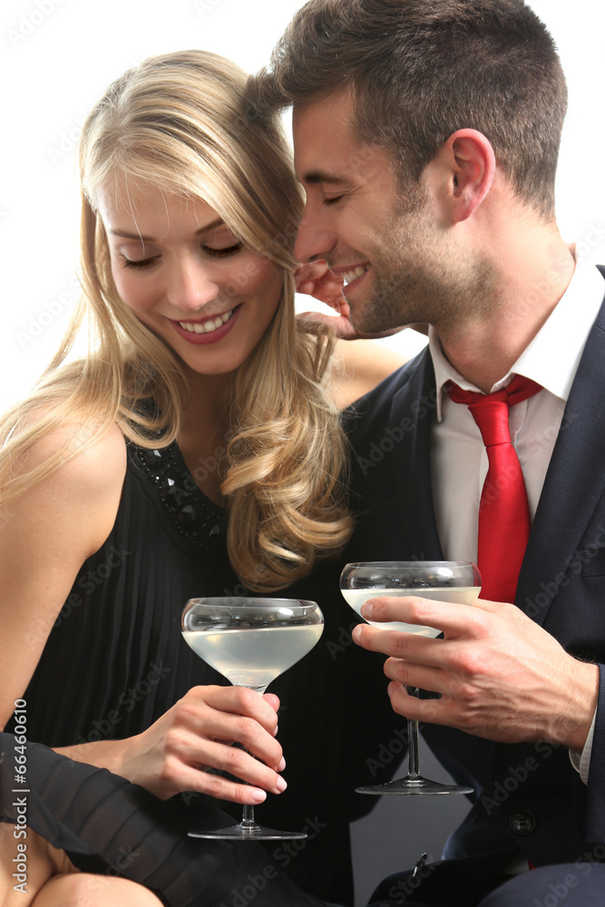 Frau und Man beim flirten Frau und Man beim flirten