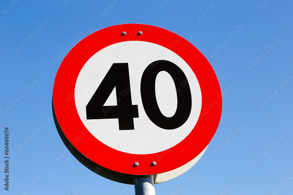 Speed limit 40 Speed limit 40