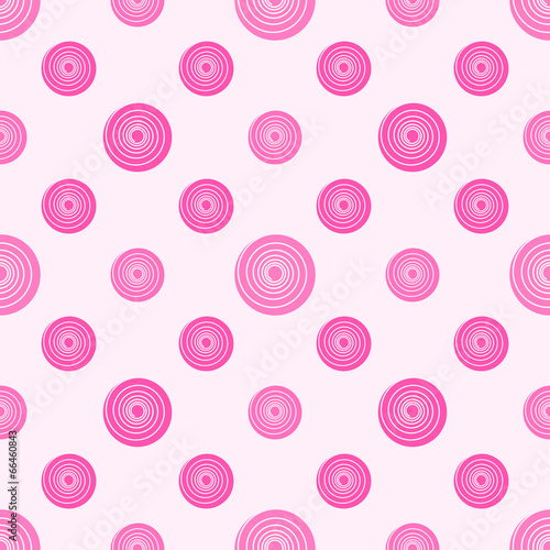 Pink polka dot vector seamless pattern