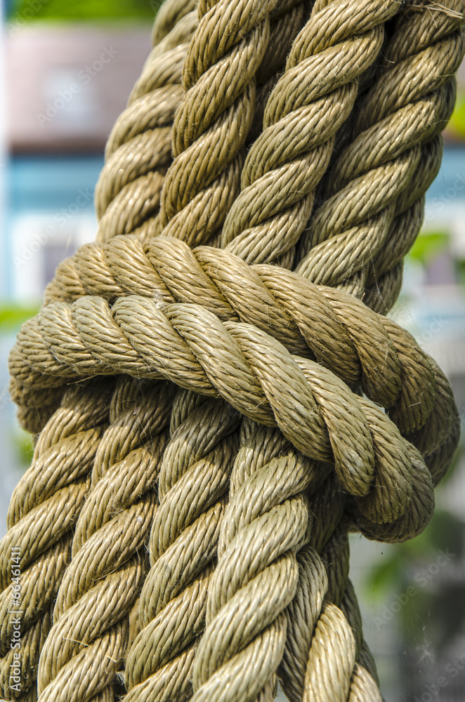 Hanfseil geknotet Hanfseil geknotet