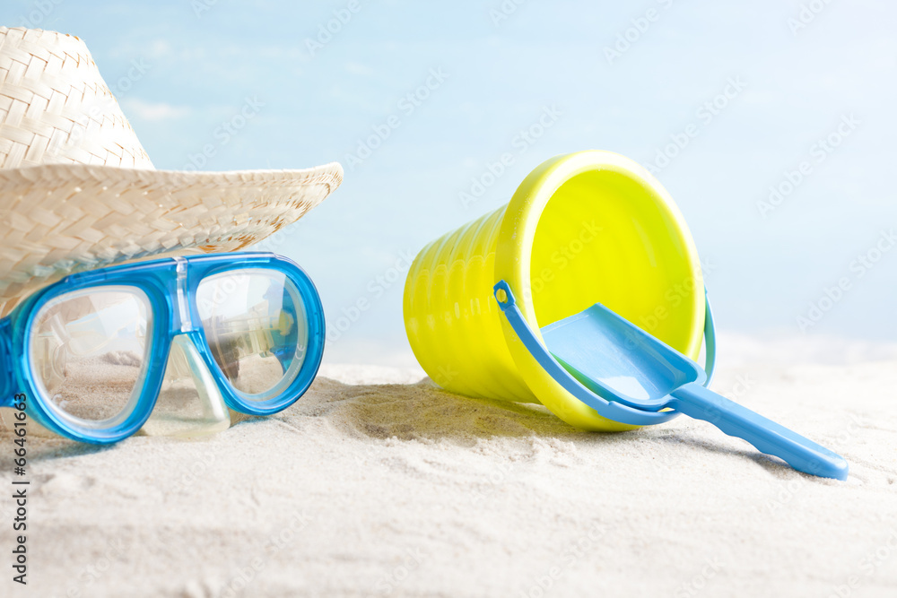 beach accesories, summer background beach accesories, summer background