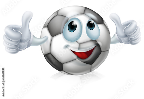 Cartoon soccer ball character