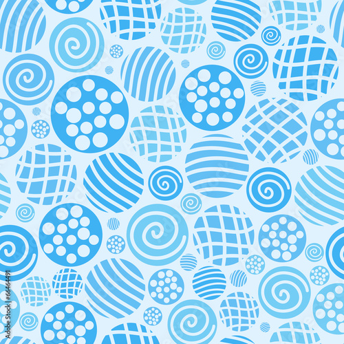 Vector blue seamless pattern, polka dot fabric, backgroud, textu