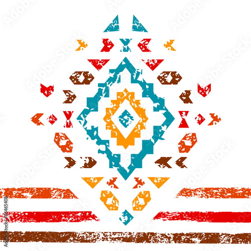 Colorful aztec ornament on ...