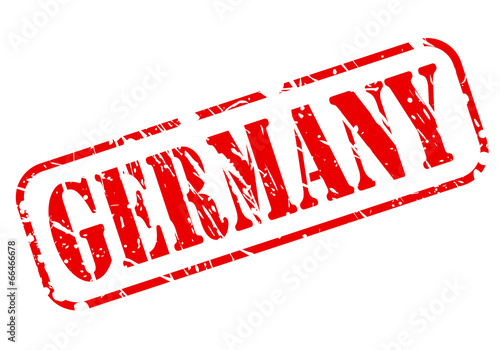 Germany red stamp text