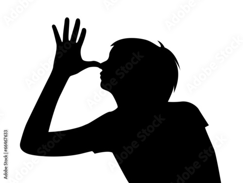 girl is teasing silhouette vector