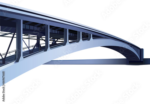 blue large metal bridge vector