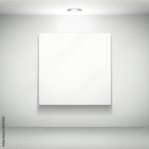 blank white picture on white wall