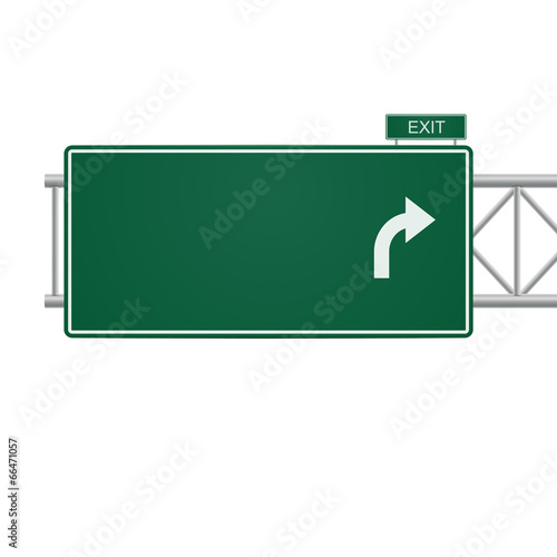 3d vector blank highway sign