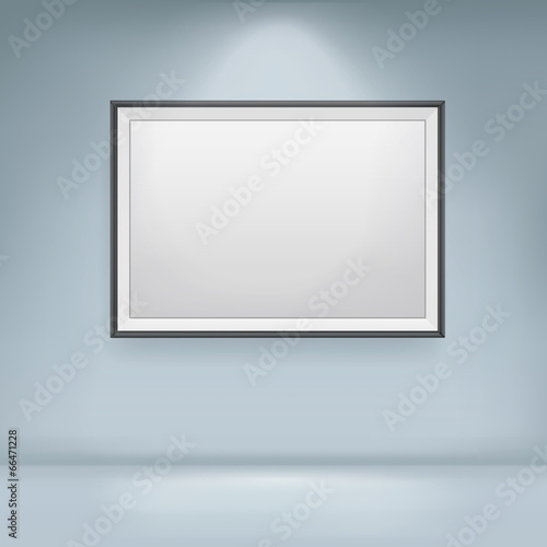 vector illustration of blank display frame