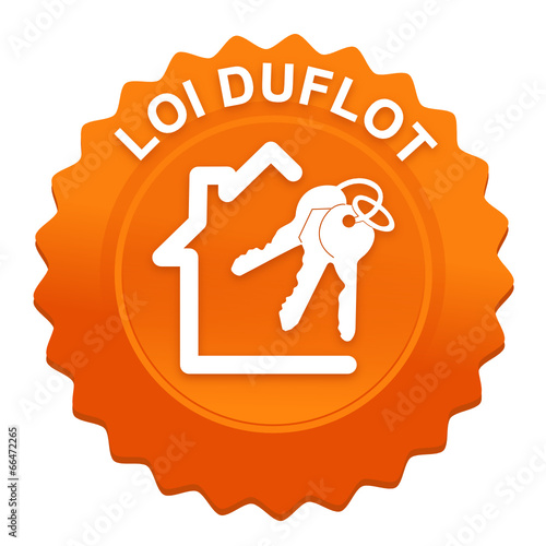 loi duflot sur bouton web denté orange
