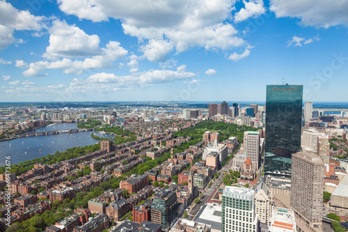 Aerial view of Boston skyline - Massachusetts - USA