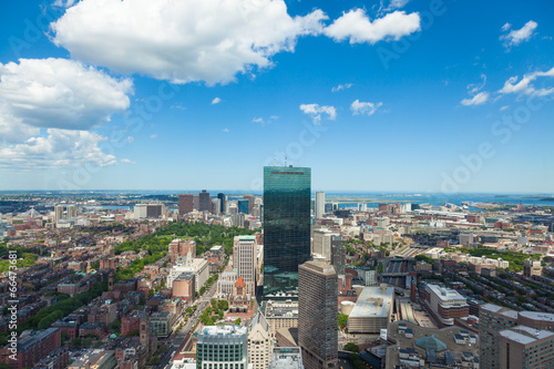 Aerial view of Boston skyline - Massachusetts - USA