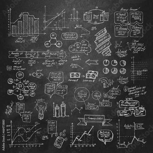 Hand drawn infographic elements. Vector format
