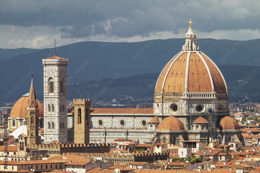 Close up of Florence Cathedral, Italy